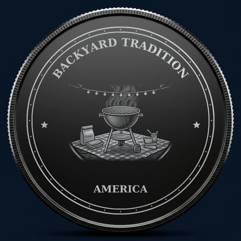 Backyard Tradition — front, black-and-silver design mockup