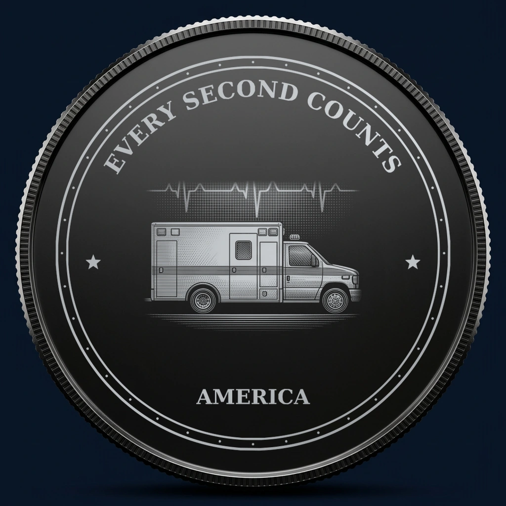 Every Second Counts — front, black-and-silver design mockup