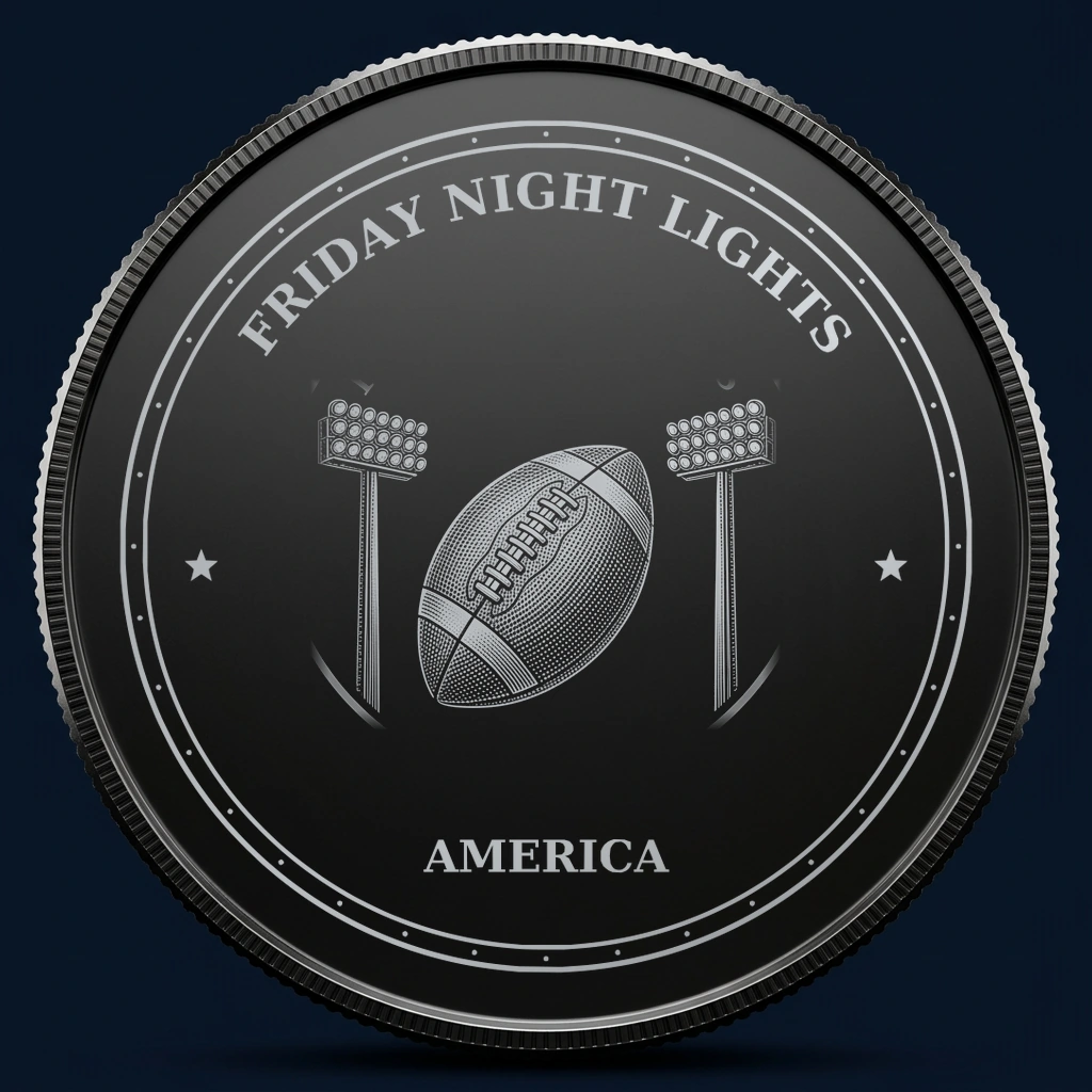 Friday Night Lights — front, black-and-silver design mockup