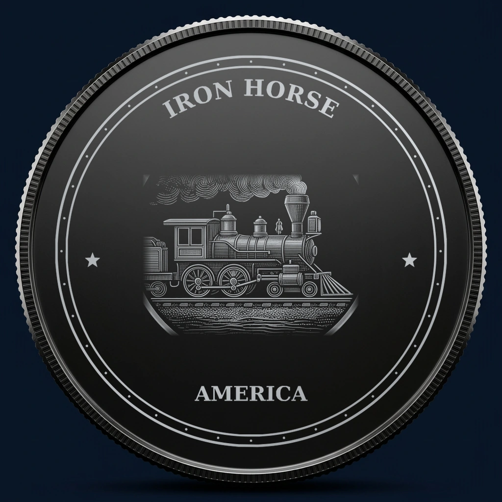 Iron Horse — front, black-and-silver design mockup