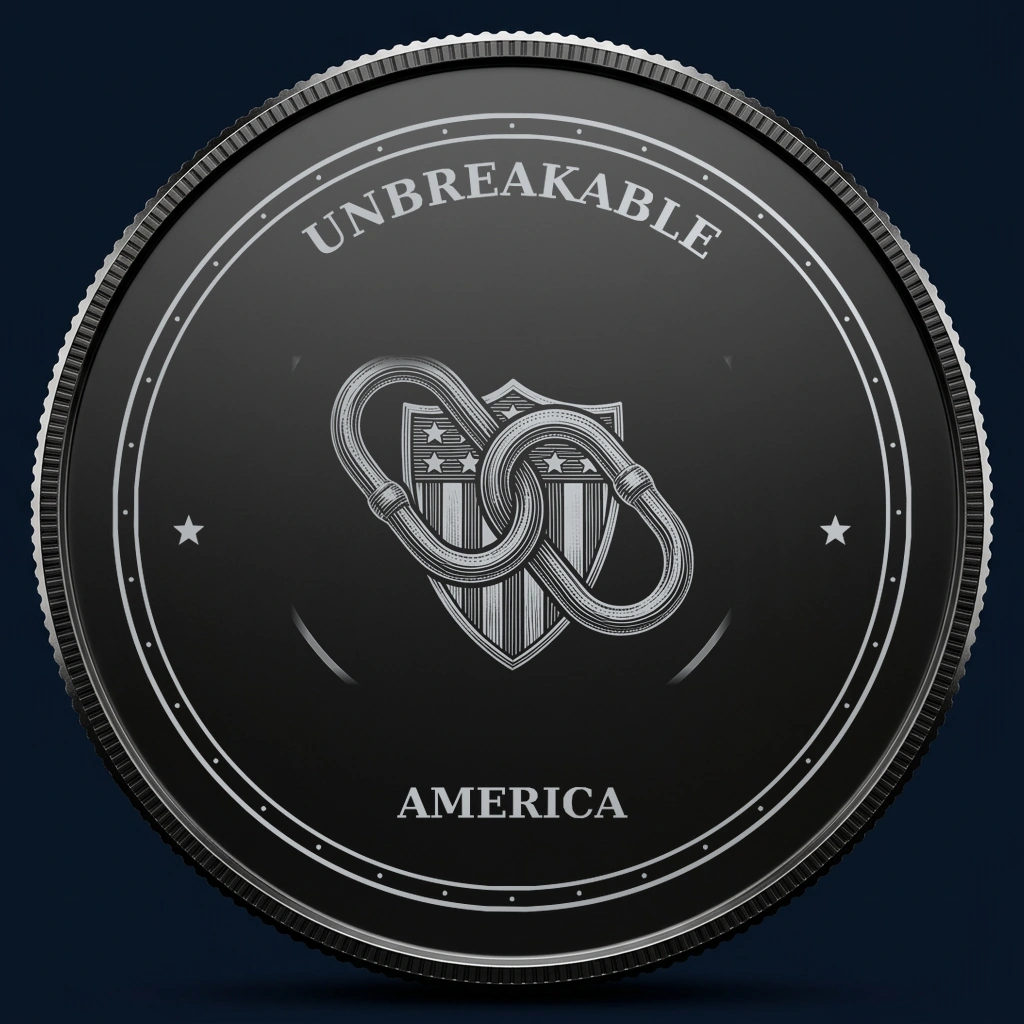 Unbreakable — front, black-and-silver design mockup